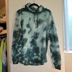 Tie-dye, Medium, PINK, Cowl Neck, Sweatshirt